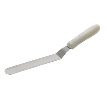 Winco Smallwares Each Winco TWPO-7 Offset Spatula White Polypropylene Handle 6-1/2 x 1-5/16 Blade Dishwasher Safe | Denson CFE