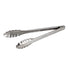Winco Smallwares Each Winco UT-12 Heavyweight 12 Inch Stainless Steel Scalloped Edge Utility Tongs | Denson CFE