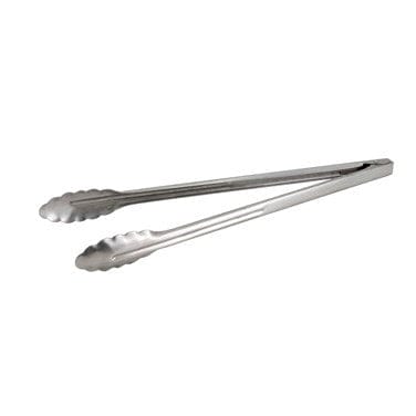 Winco Smallwares Each Winco UT-16HT Stainless Steel Heavy Weight Utility Tongs 16 Inch | Denson CFE