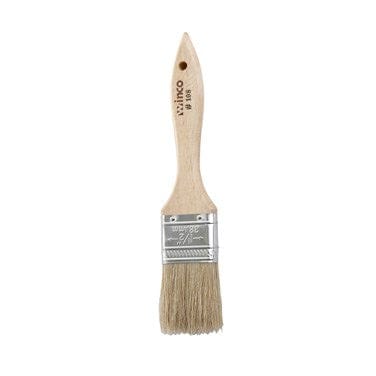 Winco Smallwares Each Winco WBR-15 Professional Pastry Brush with Boar Bristle and Wooden Handle | Denson CFE
