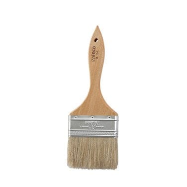 Winco Smallwares Each Winco WBR-30 Pastry Brush 3 Inch Wide Boar Bristle with Wooden Handle Metal Ferrules | Denson CFE