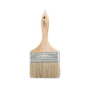 Winco Smallwares Each Winco WBR-40 Pastry Brush with Boar Bristles and Wooden Handle | Denson CFE