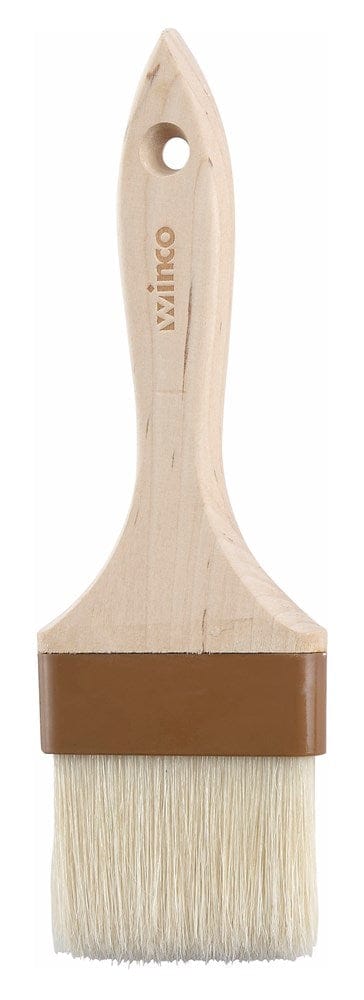 Winco Smallwares Each Winco WFB-30 Pastry and Basting Brush 3 Inch Boar Bristle Wooden Handle | Denson CFE