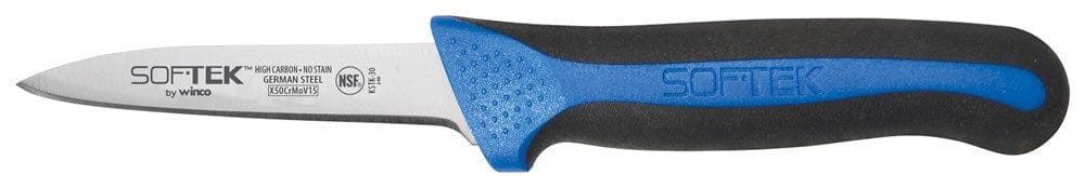Winco Smallwares Pack Winco KSTK-30 SofTek Paring Knives Set of Two with Soft Grip Handle and High Carbon Blade | Denson CFE