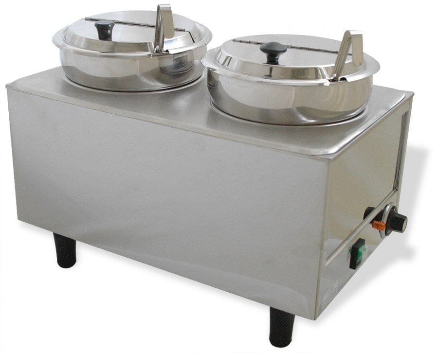 Winco Smallwares Set Winco Benchmark 51072P Countertop Food Topping Warmer with Two Seven Quart Wells | Denson CFE