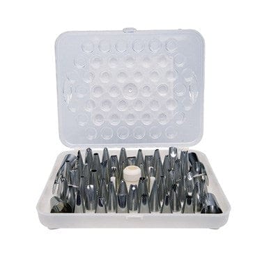 Winco Smallwares Set Winco CDT-52 Cake Decorating Set 52 Tips Stainless Steel with Storage Box and Accessories | Denson CFE