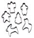 Winco Smallwares Set Winco CST-33 Holiday Cookie Cutter Set Stainless Steel 6 Piece with Storage Container | Denson CFE