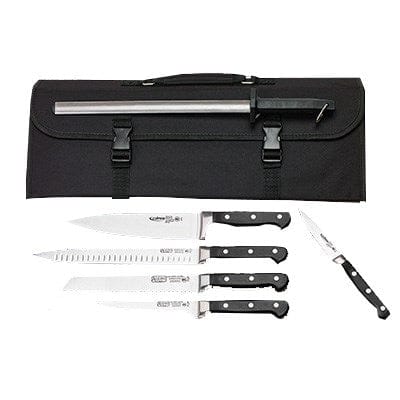 Winco Smallwares Set Winco KFP-KITA ACERO 7-Piece Cutlery Set with Knife Bag | Denson CFE