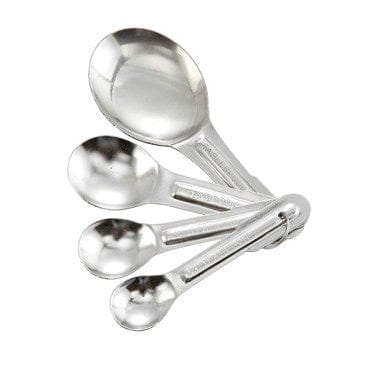 Winco Smallwares Set Winco MSP-4P 4 Piece Measuring Spoon Set, Stainless | Denson CFE