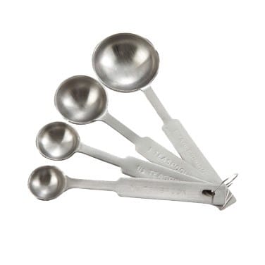 Winco Smallwares Set Winco MSPD-4X 4 Piece Heavy Duty Stainless Steel Measuring Spoon Set | Denson CFE
