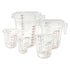 Winco Smallwares Set Winco PMCP5SET Clear Polycarbonate Measuring Cup Set 5 Pieces | Denson CFE