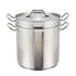 Winco Smallwares Set Winco SSDB-16 Stainless Steel 16 Quart Double Boiler with Cover for Induction Cooking | Denson CFE