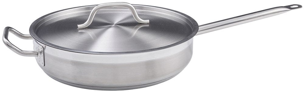 Winco Smallwares Set Winco SSET-3 Premium Induction Stainless Steel 3 Quart SautÃ© Pan with Cover | Denson CFE