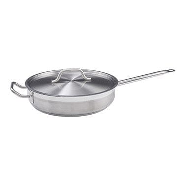 Winco Smallwares Set Winco SSET-5 Premium Induction Stainless Steel SautÃ© Pan with Cover 5 Quart | Denson CFE