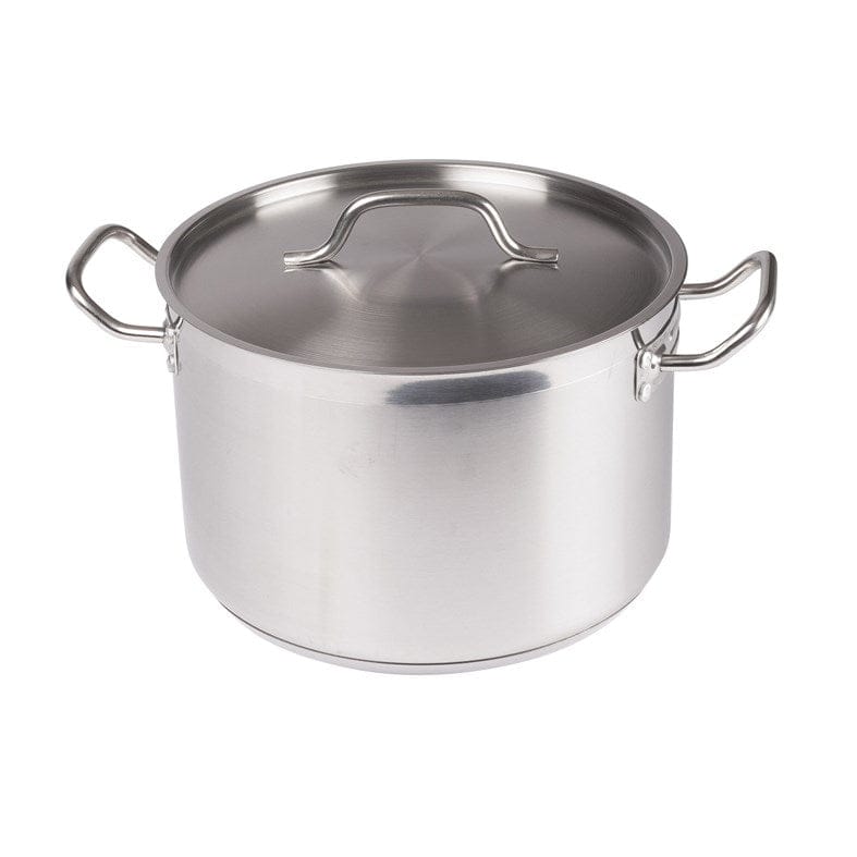 Winco Smallwares Set Winco SST-12 Premium Induction Ready 12 Quart Stainless Steel Stock Pot with Cover | Denson CFE