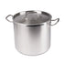 Winco Smallwares Set Winco SST-16 Stainless Steel 16 Quart Induction Ready Stock Pot with Cover | Denson CFE