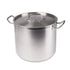Winco Smallwares Set Winco SST-20 Stainless Steel 20 Quart Premium Induction Ready Stock Pot with Lid | Denson CFE