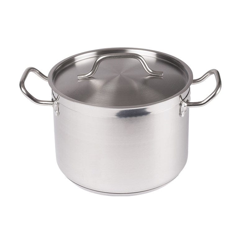 Winco Smallwares Set Winco SST8 8 Quart Stainless Steel Induction Stock Pot with Cover | Denson CFE