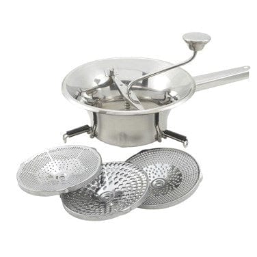 Winco Smallwares Set Winco SVM-9 9 Inch Food Mill with Three Interchangeable Graters Stainless Steel | Denson CFE