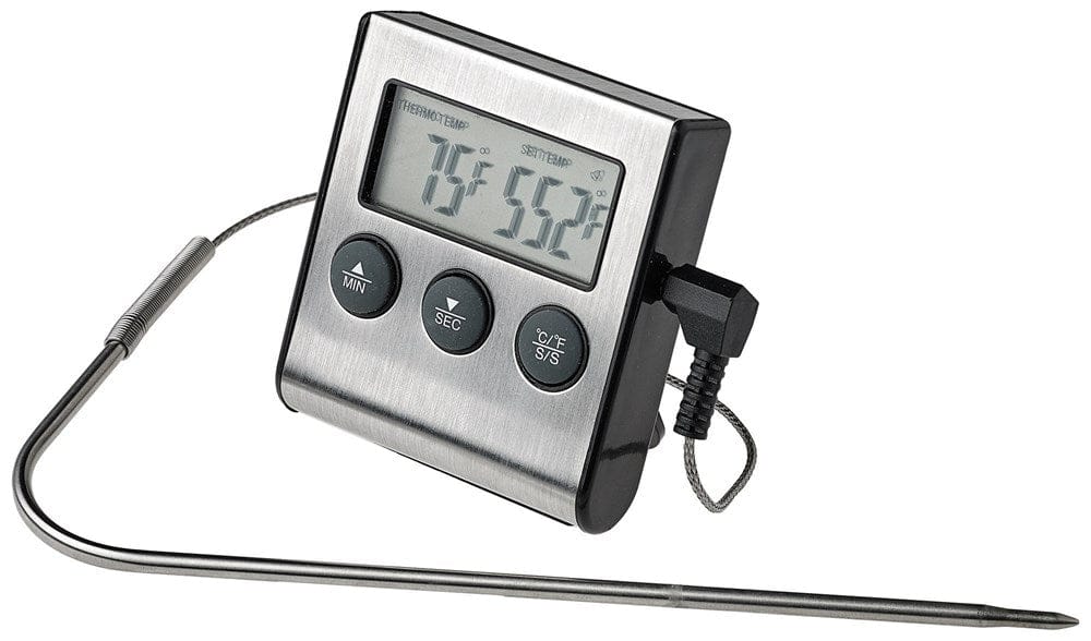 Winco Smallwares Set Winco TMT-DG6 Digital Roast and Meat Thermometer with Timer and Protective Sheath | Denson CFE