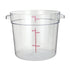 Winco Storage & Transport Each Winco PCRC-6 6 Quart Round Clear Polycarbonate Food Storage Container with Handles | Denson CFE