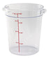 Winco Storage & Transport Each Winco PCRC-8 Clear Round Polycarbonate Food Storage Container 8 Quart | Denson CFE