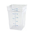 Winco Storage & Transport Each Winco PCSC-22C 22 Quart Square Clear Storage Container with Graduation Markings and Built-In Handles | Denson CFE