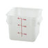 Winco Storage & Transport Each Winco PESC 6 Quart White Square Food Storage Container | Denson CFE