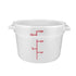 Winco Storage & Transport Each Winco PPRC-12W 12 Quart Round Storage Container White Polypropylene | Denson CFE