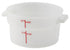 Winco Storage & Transport Each Winco PPRC-2W 2qt Round Storage Container, White, PP