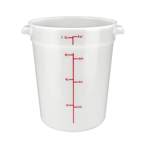 Winco Storage & Transport Each Winco PPRC-8W 8 Quart White Food Storage Container for Fruits and Vegetables | Denson CFE