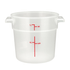 Winco Storage & Transport Each Winco PTRC-1 Translucent Round Storage Container 1 Quart with Built-in Handles | Denson CFE
