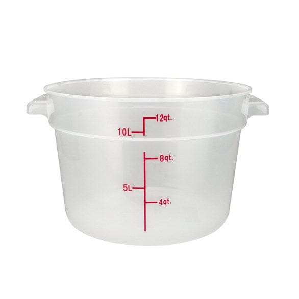 Winco Storage & Transport Each Winco PTRC-12 12 Quart Translucent Round Storage Container With Handles | Denson CFE