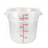 Winco Storage & Transport Each Winco PTRC-18 18 Quart Round Translucent Storage Container with Handles | Denson CFE