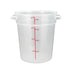 Winco Storage & Transport Each Winco PTRC-4 4 Quart Translucent Round Storage Container with Handles | Denson CFE