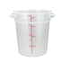 Winco Storage & Transport Each Winco PTRC-4 4qt Round Storage Container, Translucent, PP