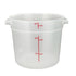 Winco Storage & Transport Each Winco PTRC-6 6 Quart Round Translucent Storage Container with Handles | Denson CFE