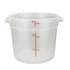 Winco Storage & Transport Each Winco PTRC-6 6qt Round Storage Container, Translucent, PP