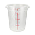 Winco Storage & Transport Each Winco PTRC-8 Translucent Round Storage Container 8 Quart with Built-In Handles and Measurement Markings | Denson CFE