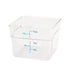 Winco Storage & Transport Each Winco PTSC-12 12 Quart Translucent Square Storage Container with Built-In Handles | Denson CFE