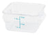 Winco Storage & Transport Each Winco PTSC-2 2 Quart Translucent Square Storage Container With Handles | Denson CFE