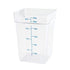 Winco Storage & Transport Each Winco PTSC 22 22 Quart Square Storage Container Translucent Polypropylene | Denson CFE