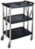 Winco Storage & Transport Set Winco UCF-2916K Folding Utility Cart, 29???W x 16-1/2???D x 36???H,PP Shelves, SS Uprights, 4"casters