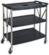 Winco Storage & Transport Set Winco UCF-3820K Folding Utility Cart with Polypropylene Shelves and Stainless Steel Uprights 38.75 x 20.75 x 36 Inches | Denson CFE
