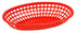 Winco Tabletop & Serving Dozen / Red Winco POB-R Heavy Duty Oval Fast Food Basket Red 10 1/4 by 6 3/4 Inches | Denson CFE