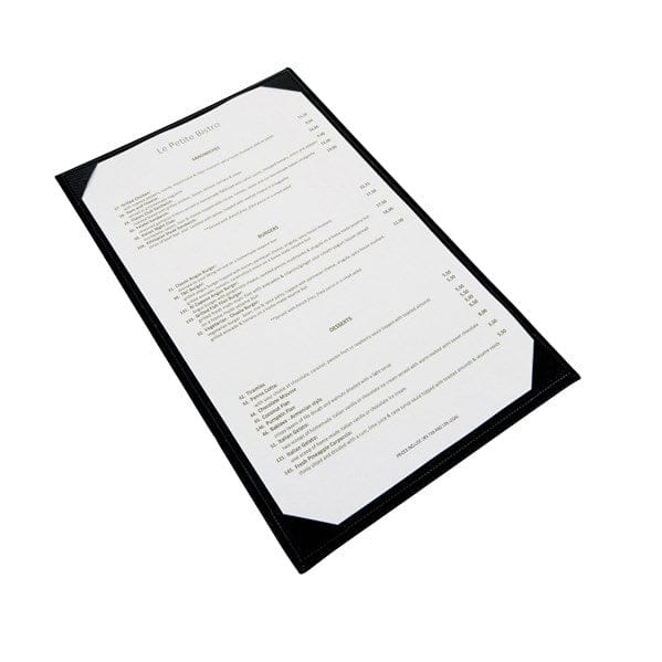 Winco Tabletop & Serving Each / Black Winco LMS-814BK Single View Black Menu Cover for Legal Size Inserts | Denson CFE