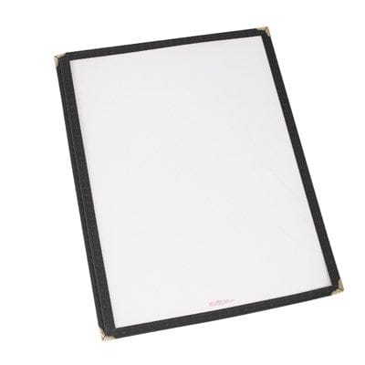 Winco Tabletop & Serving Each / Black Winco PMC-14K Menu Cover Single Black 9-3/8 x 14-7/8 | Denson CFE