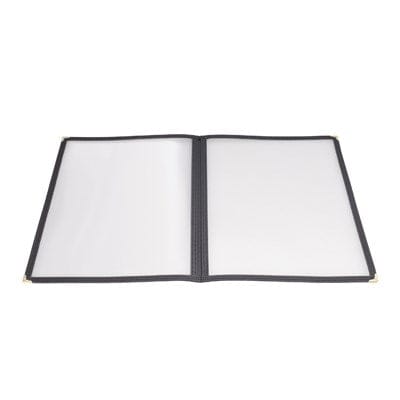 Winco Tabletop & Serving Each / Black Winco PMCD-14K Elegant Double Fold Menu Cover in Black 9-9/16 x 15 | Denson CFE