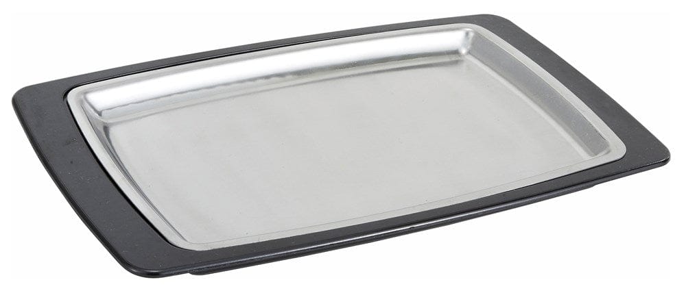 Winco Tabletop & Serving Each / Black Winco SWU-11B Black Rectangular Bakelite Plastic Underliner for Stainless Steel Sizzler Platter | Denson CFE