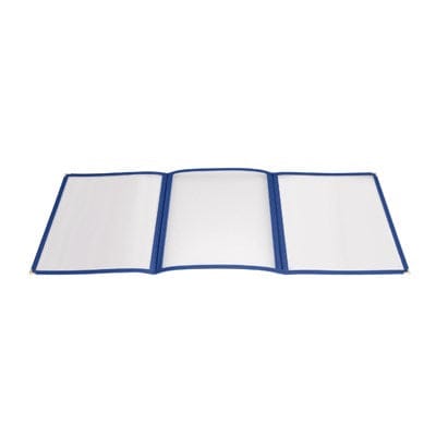Winco Tabletop & Serving Each / Blue Winco PMCT-9B Triple Fold Menu Cover 9.5 x 12.125 Blue | Denson CFE